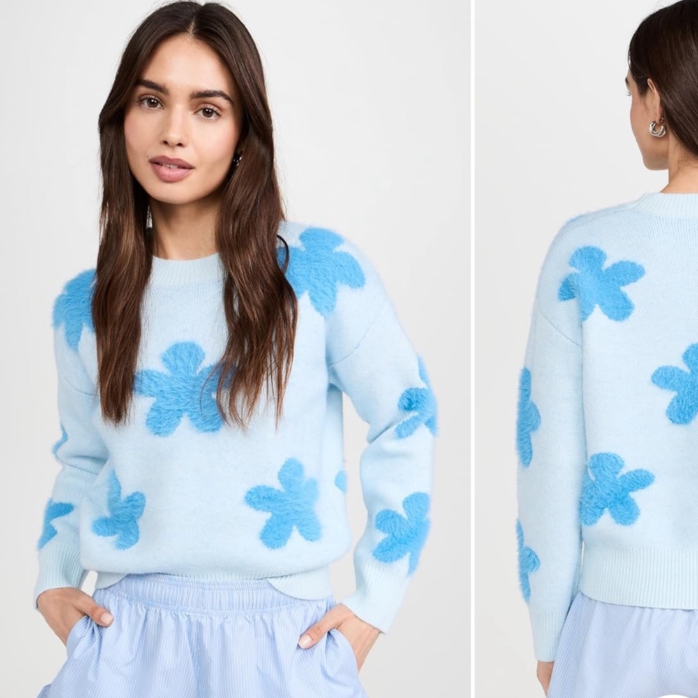 MINKPINK Blue Floral Sweater